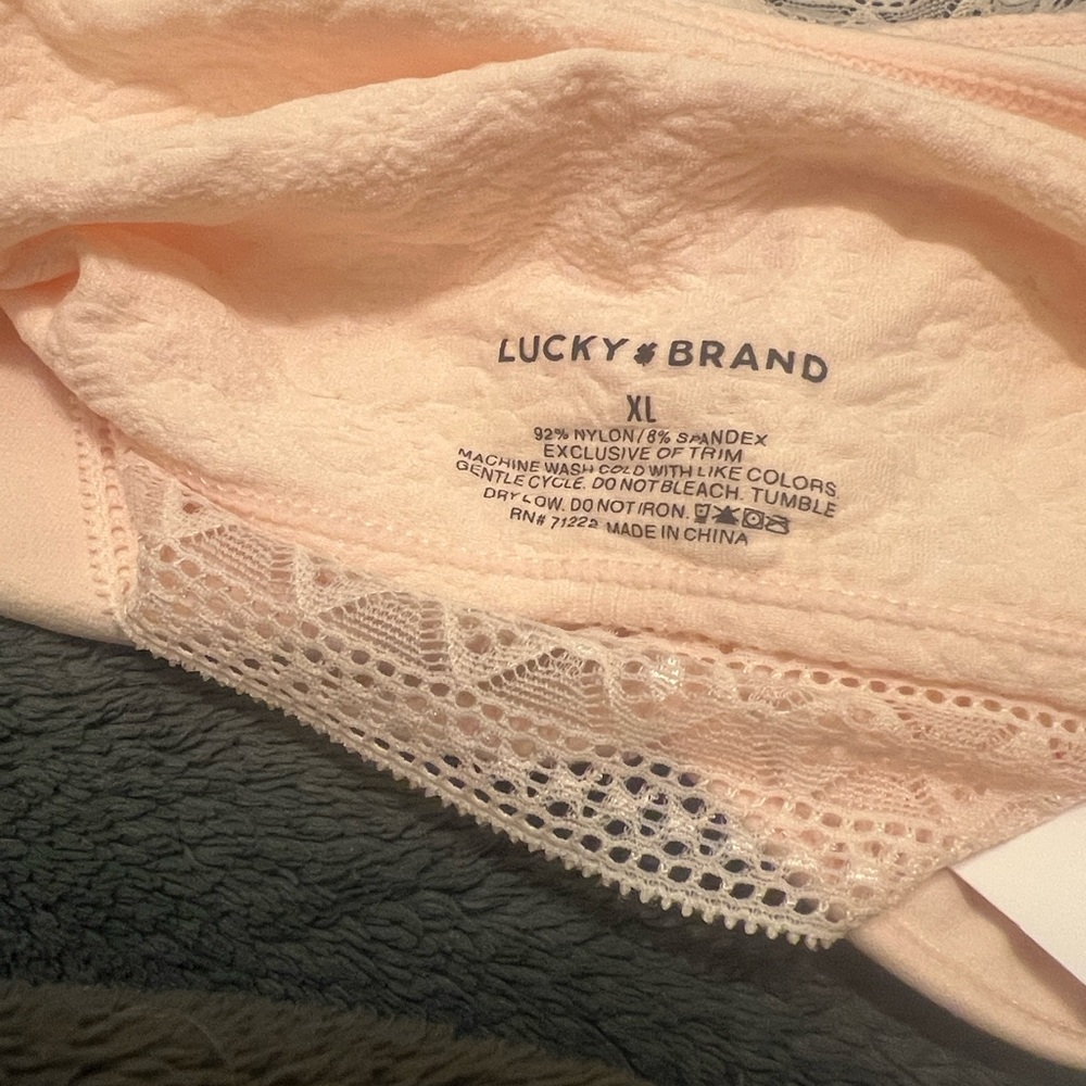 Lucky Brand Soft Peach Lace Bralette - Picture 3 of 3